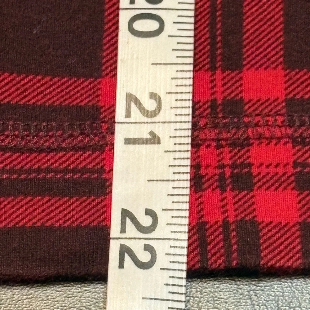 Ralph Lauren Red & Black Plaid Blouse with shoulder zip and elbow patches. XL - Picture 12 of 12